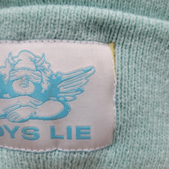 Boys Lie Baby Blue Knit Beanie - Picture 4 of 4